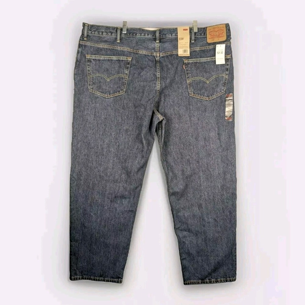 Levi's 550 Relaxed Fit Jeans Mens 52x32 Blue Tapered Leg Big & Tall NWT - Picture 2 of 12